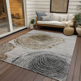 Machine Washable Indoor/ Outdoor Chantille Modern Tree Rug