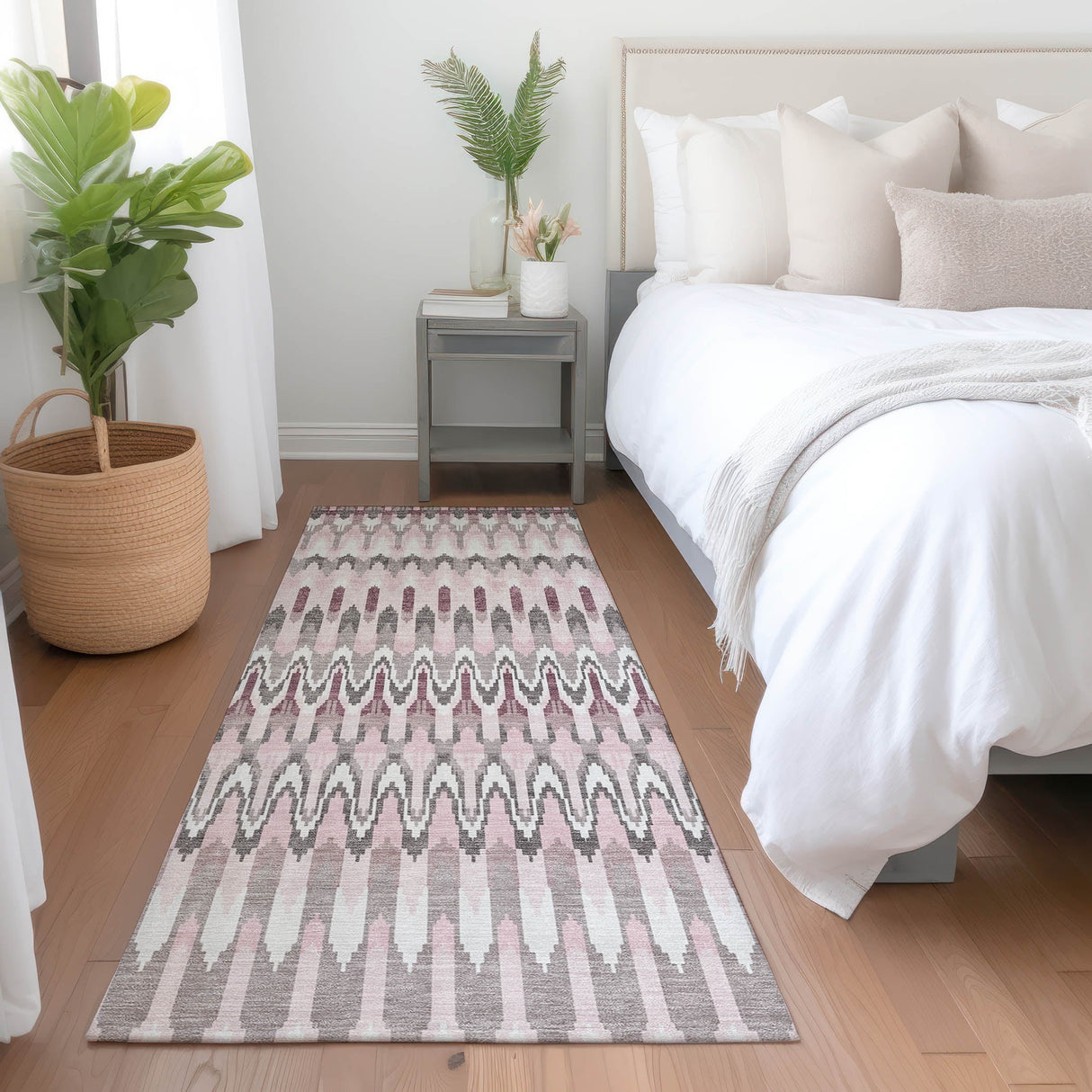 Machine Washable Indoor/ Outdoor Chantille Moroccan Boho Rug