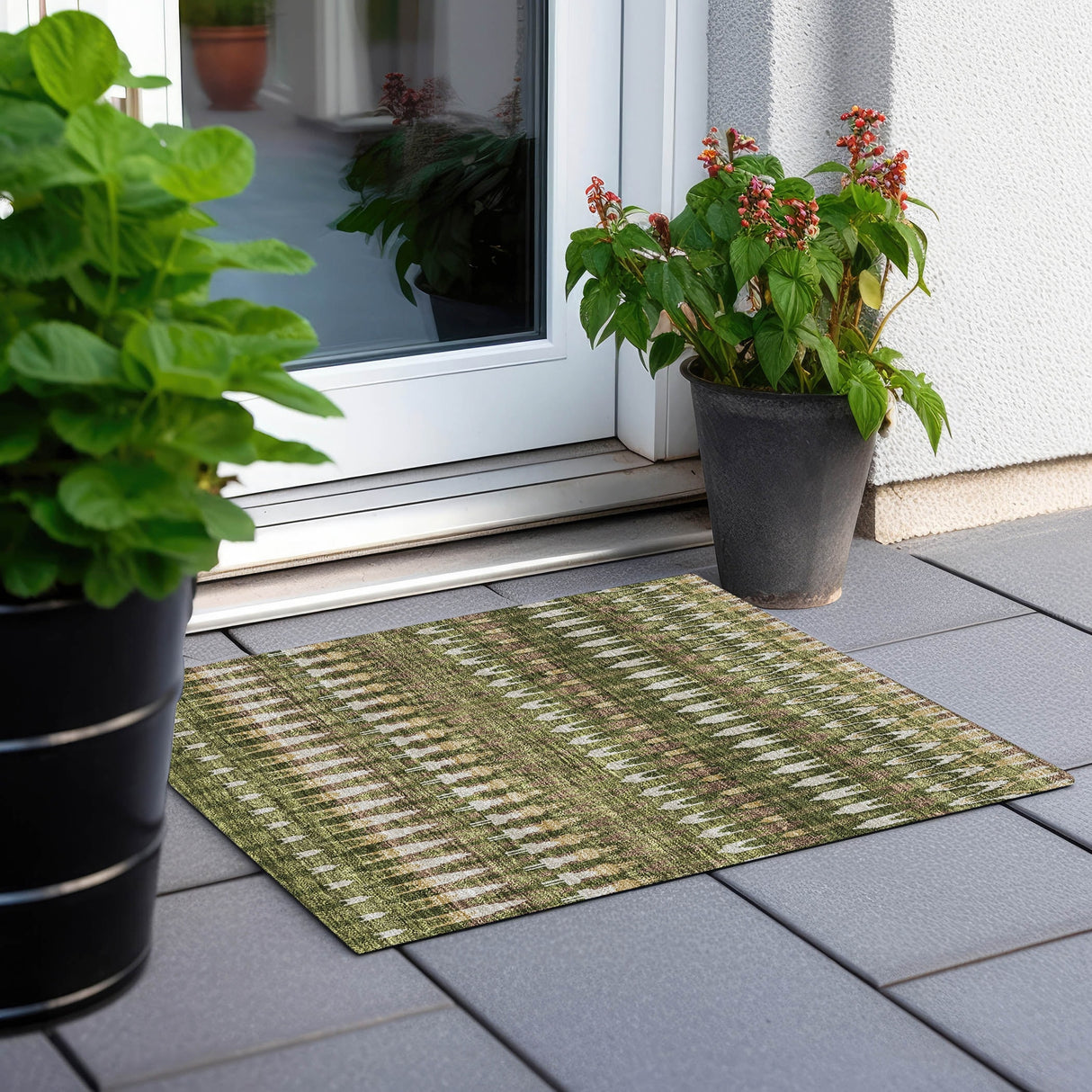 Machine Washable Indoor/ Outdoor Chantille Moroccan Boho Rug
