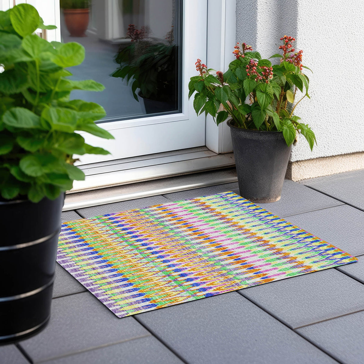 Machine Washable Indoor/ Outdoor Chantille Moroccan Boho Rug