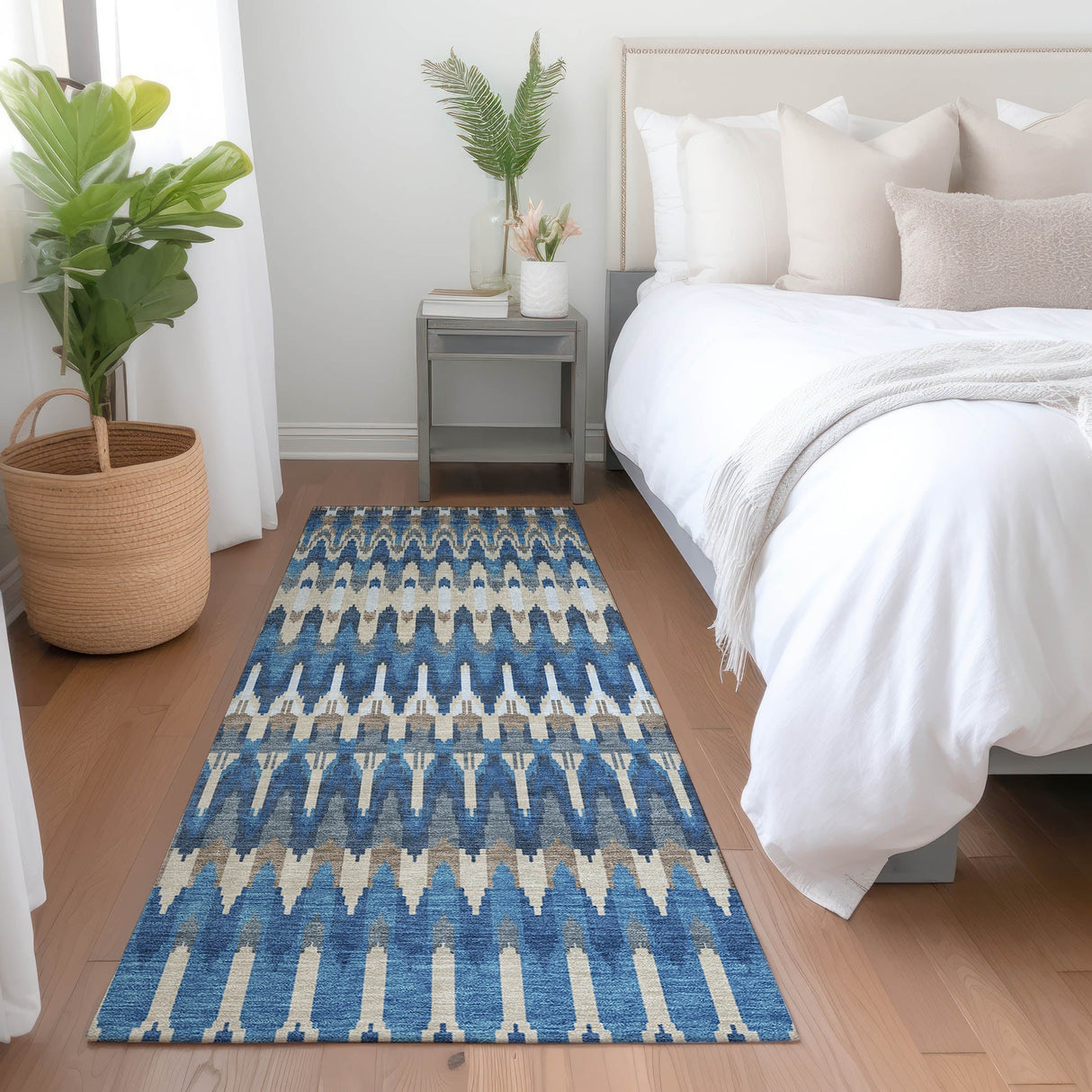 Machine Washable Indoor/ Outdoor Chantille Moroccan Boho Rug