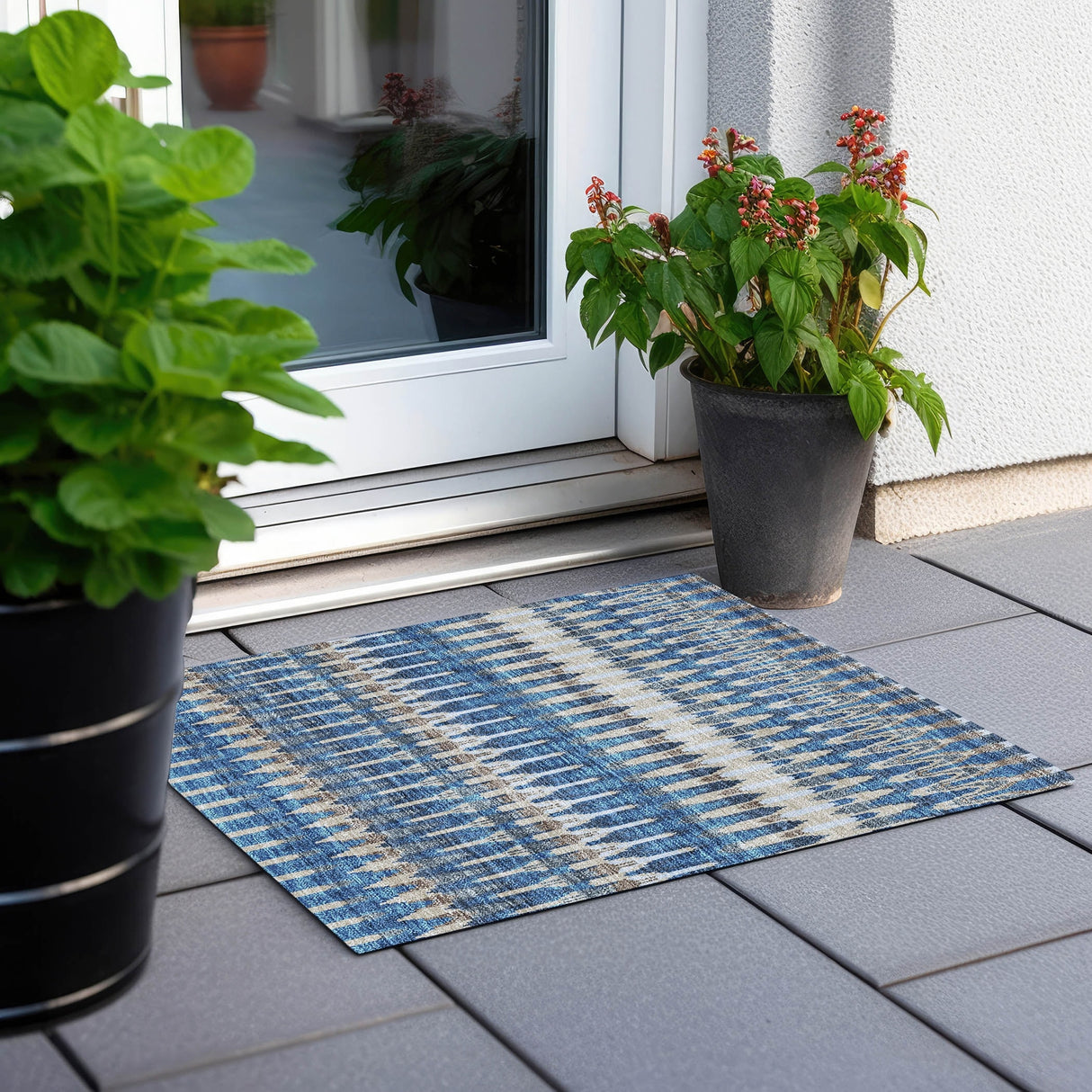 Machine Washable Indoor/ Outdoor Chantille Moroccan Boho Rug