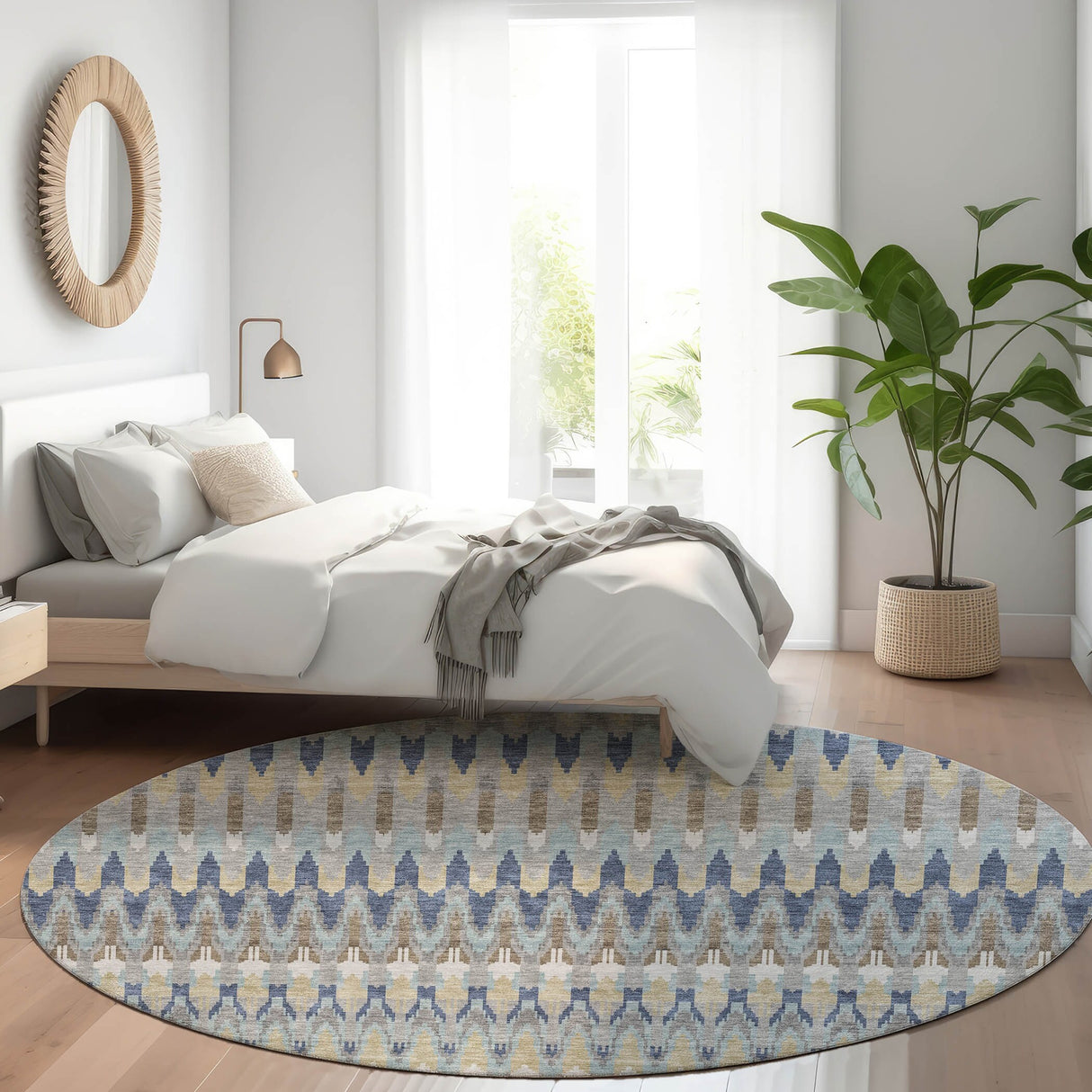 Machine Washable Indoor/ Outdoor Chantille Moroccan Boho Rug