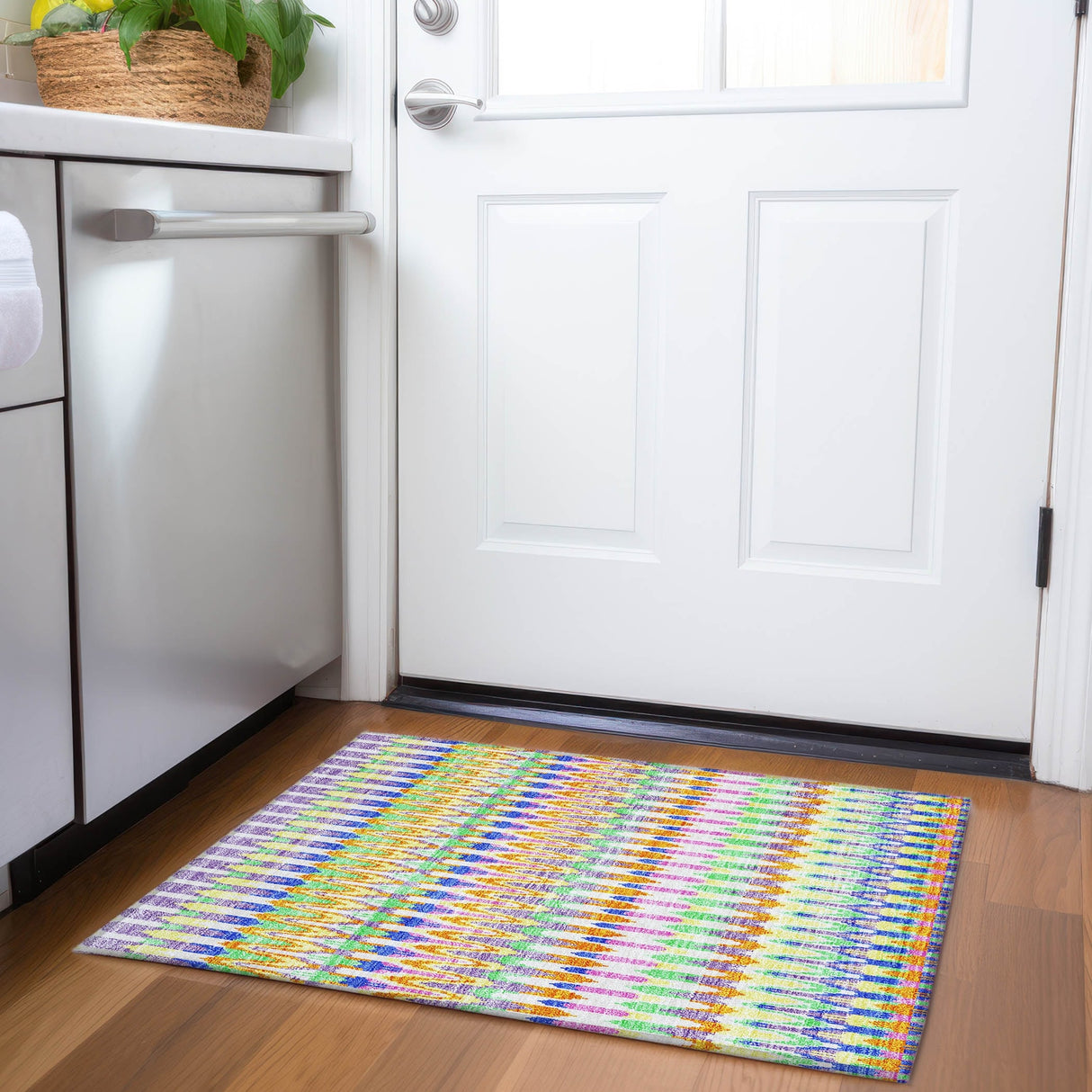 Machine Washable Indoor/ Outdoor Chantille Moroccan Boho Rug