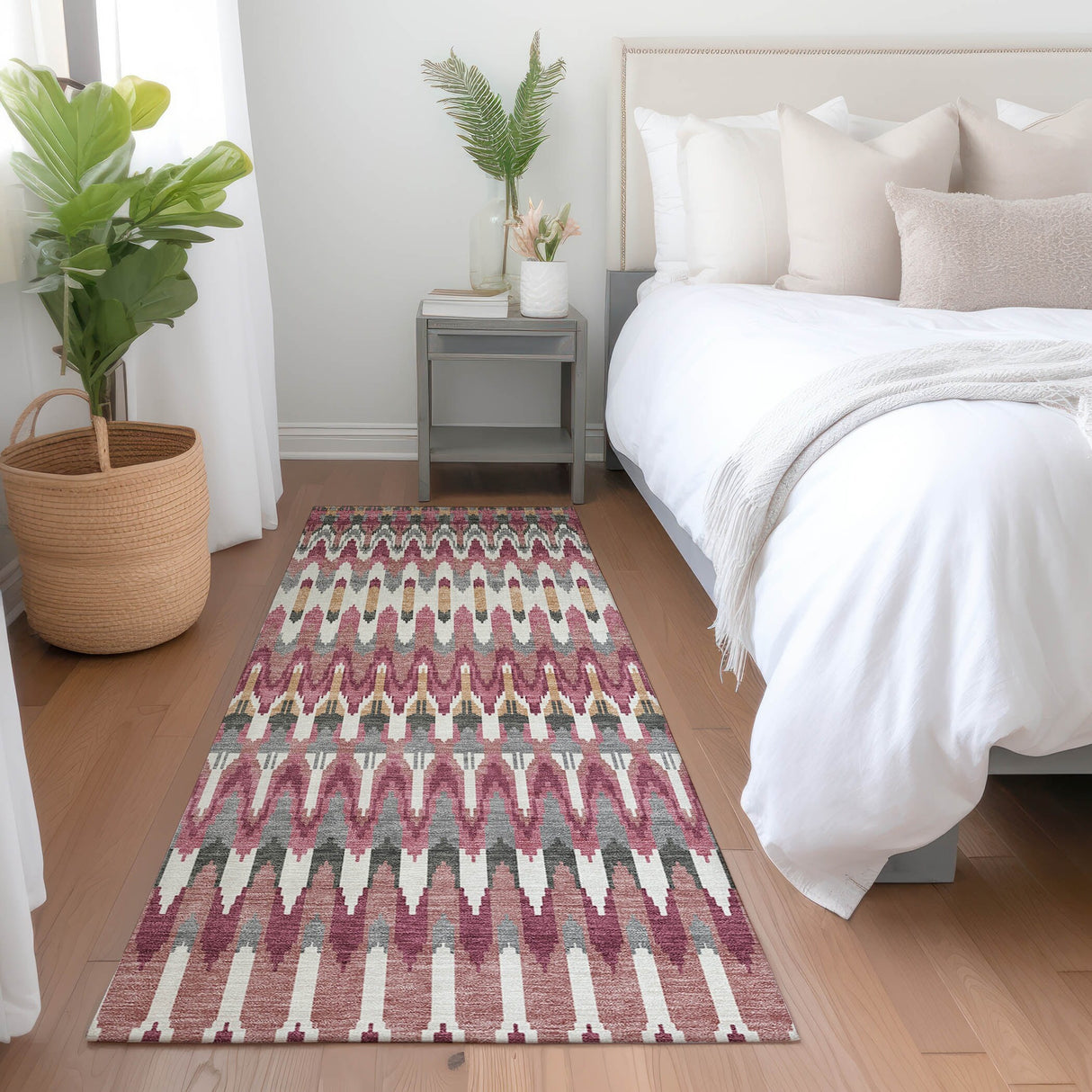 Machine Washable Indoor/ Outdoor Chantille Moroccan Boho Rug