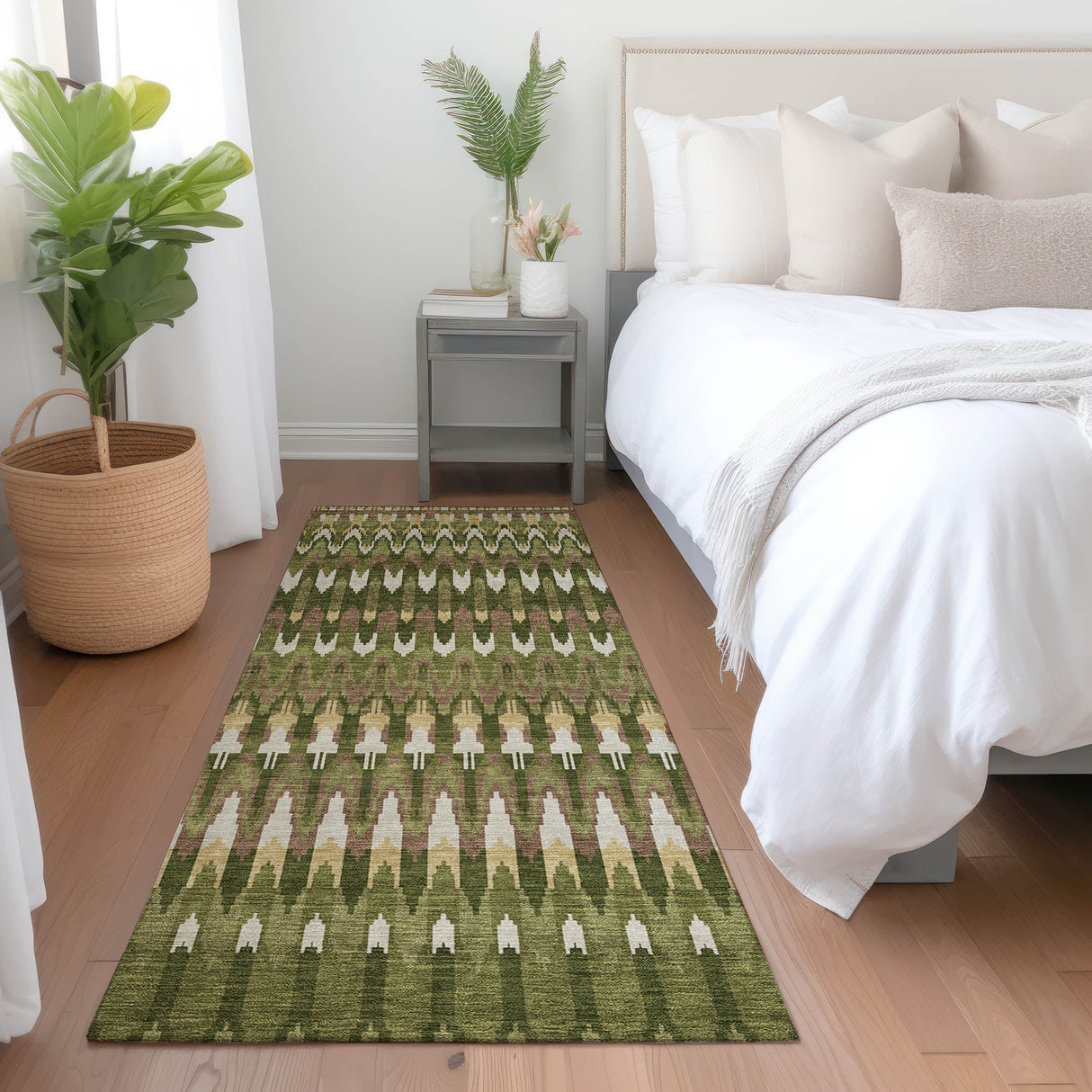 Machine Washable Indoor/ Outdoor Chantille Moroccan Boho Rug