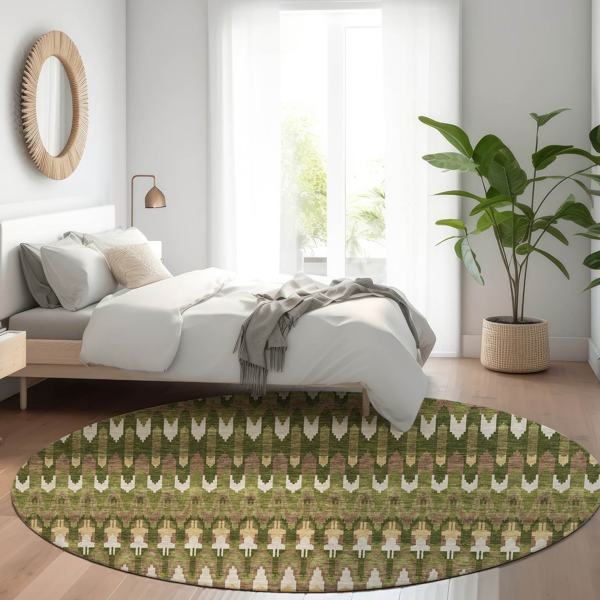 Machine Washable Indoor/ Outdoor Chantille Moroccan Boho Rug
