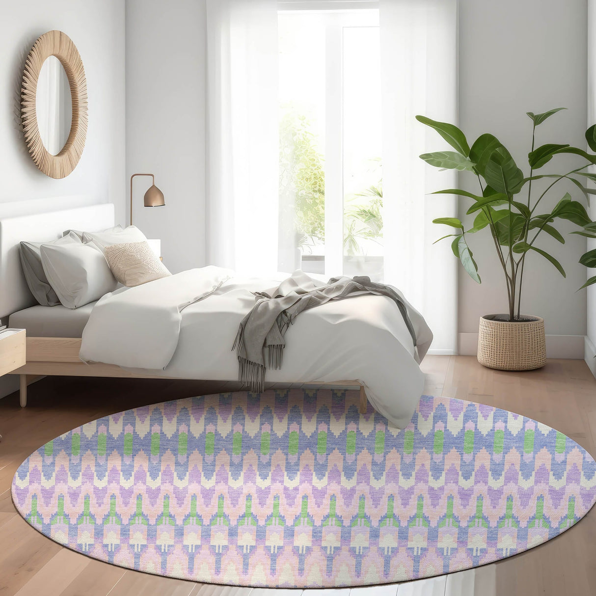 Machine Washable Indoor/ Outdoor Chantille Moroccan Boho Rug