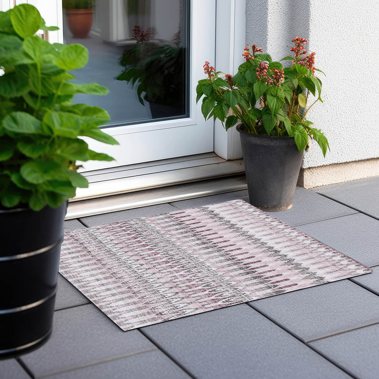 Machine Washable Indoor/ Outdoor Chantille Moroccan Boho Rug
