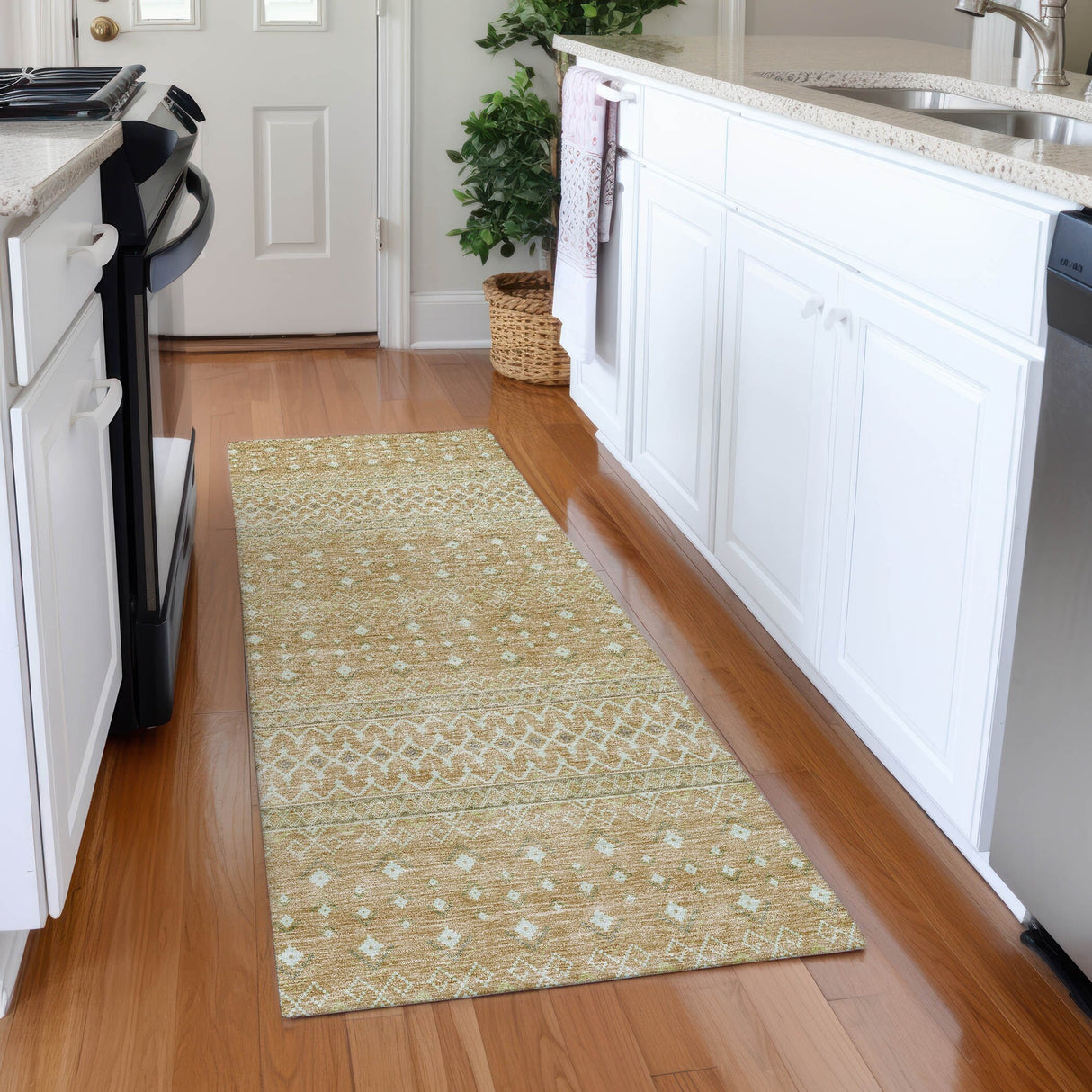 Machine Washable Indoor/ Outdoor Chantille Morrocan Boho Rug