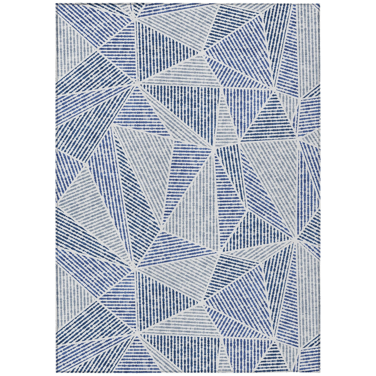 Machine Washable Indoor/ Outdoor Chantille Mosaic Geometric Rug