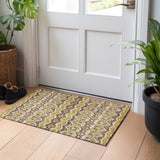 Machine Washable Indoor/ Outdoor Chantille Mosaic Global Rug