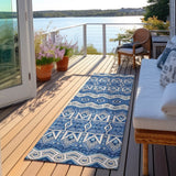 Machine Washable Indoor/ Outdoor Chantille Mosaic Global Rug