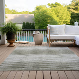 Machine Washable Indoor/ Outdoor Chantille Ombre Stripes Rug