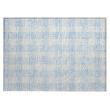 Machine Washable Indoor/ Outdoor Chantille Plaid Rug