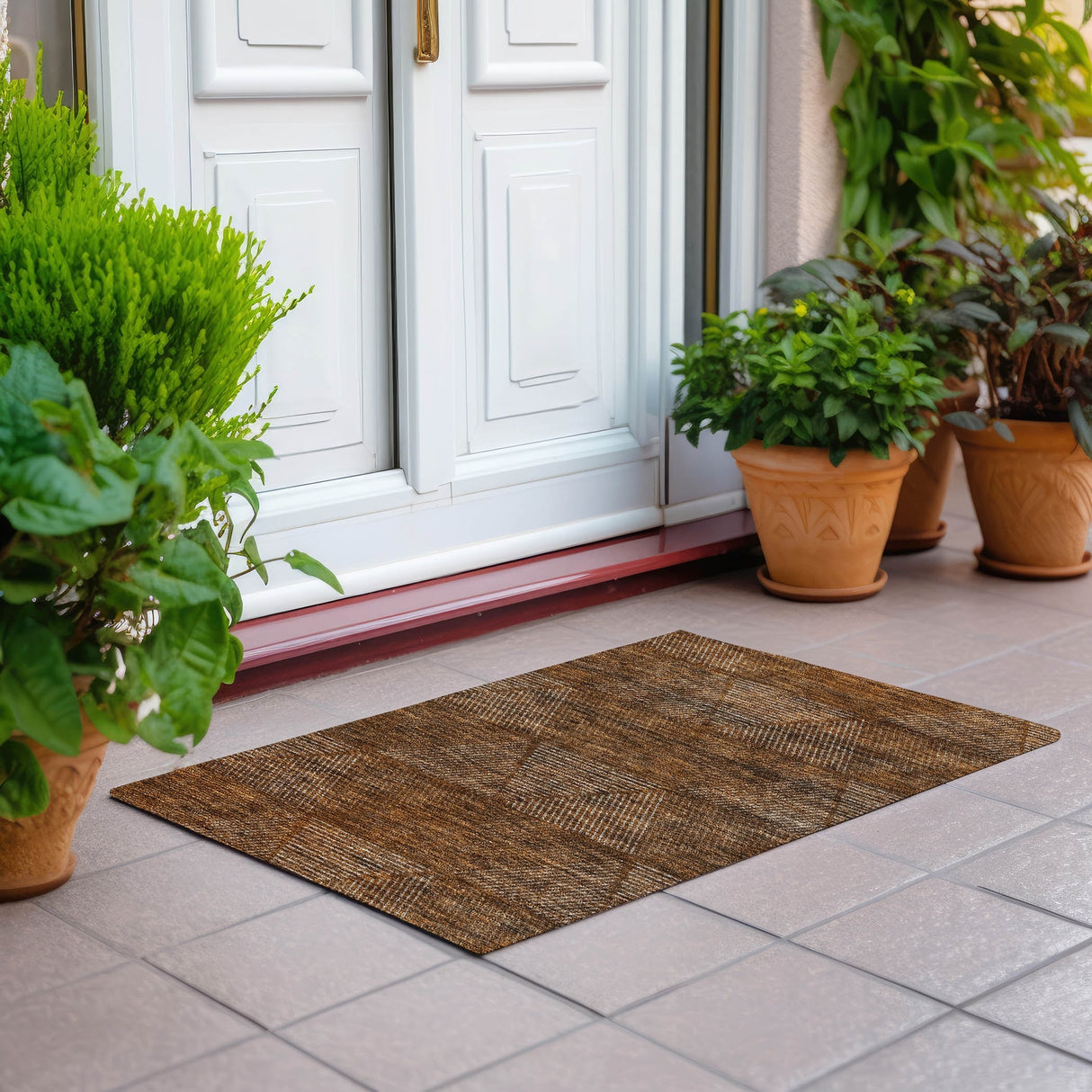 Machine Washable Indoor/ Outdoor Chantille Prism Contemporary Rug