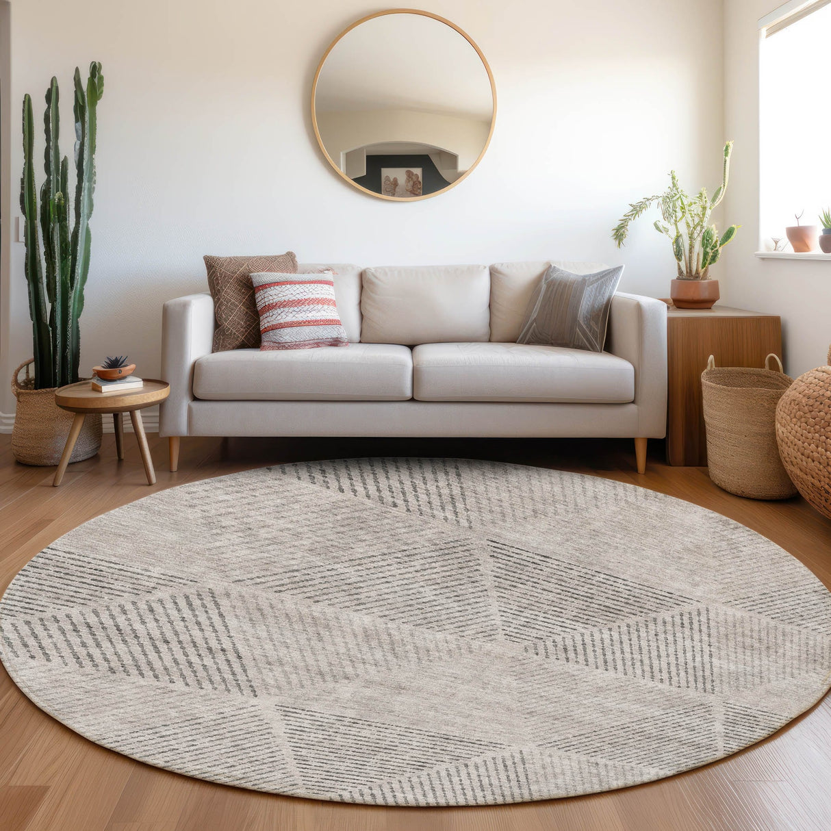 Machine Washable Indoor/ Outdoor Chantille Prism Contemporary Rug