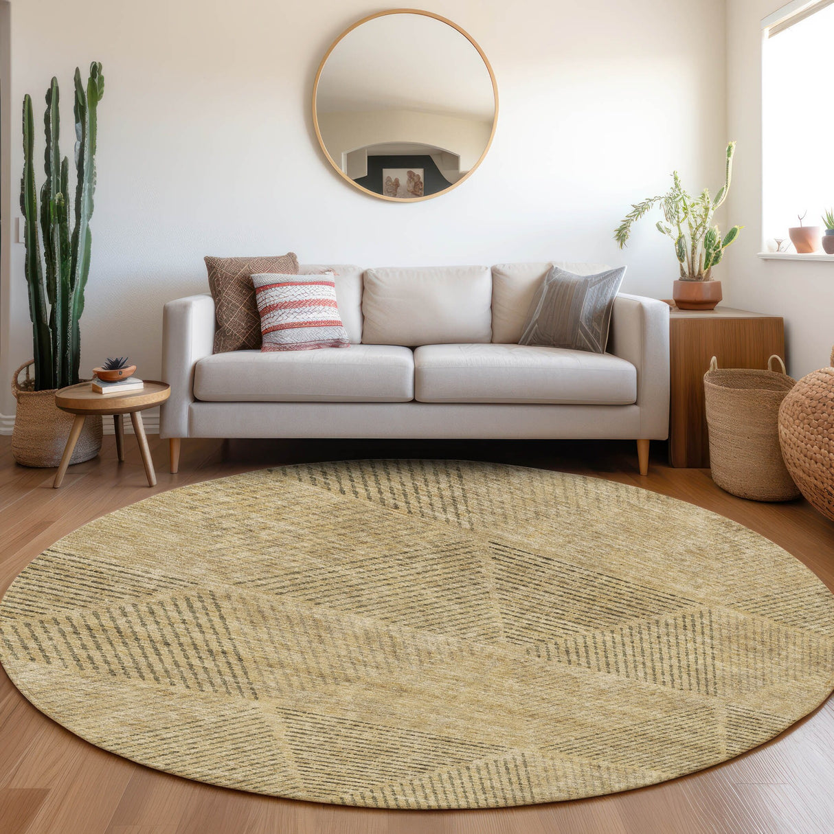 Machine Washable Indoor/ Outdoor Chantille Prism Contemporary Rug