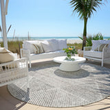 Machine Washable Indoor/ Outdoor Chantille Prism Contemporary Rug