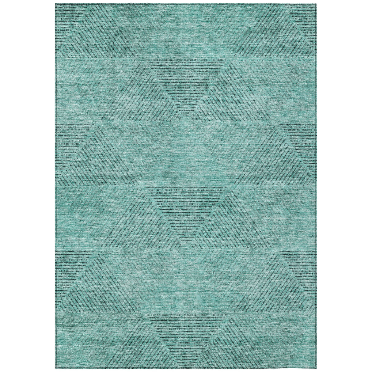 Machine Washable Indoor/ Outdoor Chantille Prism Contemporary Rug