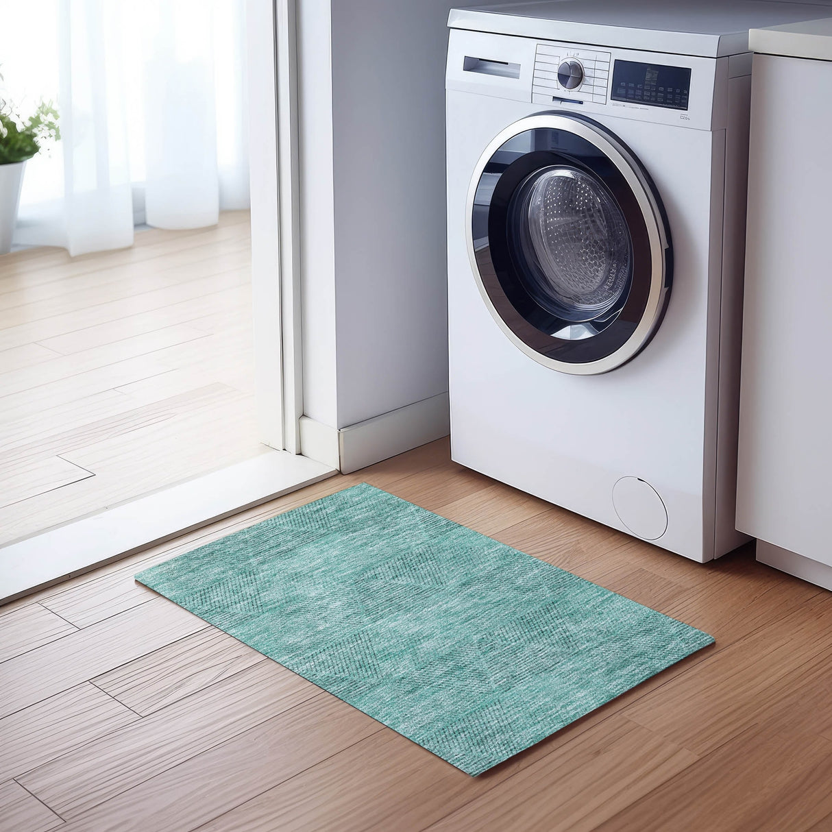 Machine Washable Indoor/ Outdoor Chantille Prism Contemporary Rug