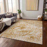 Machine Washable Indoor/ Outdoor Abstract Solid Chantille Rug