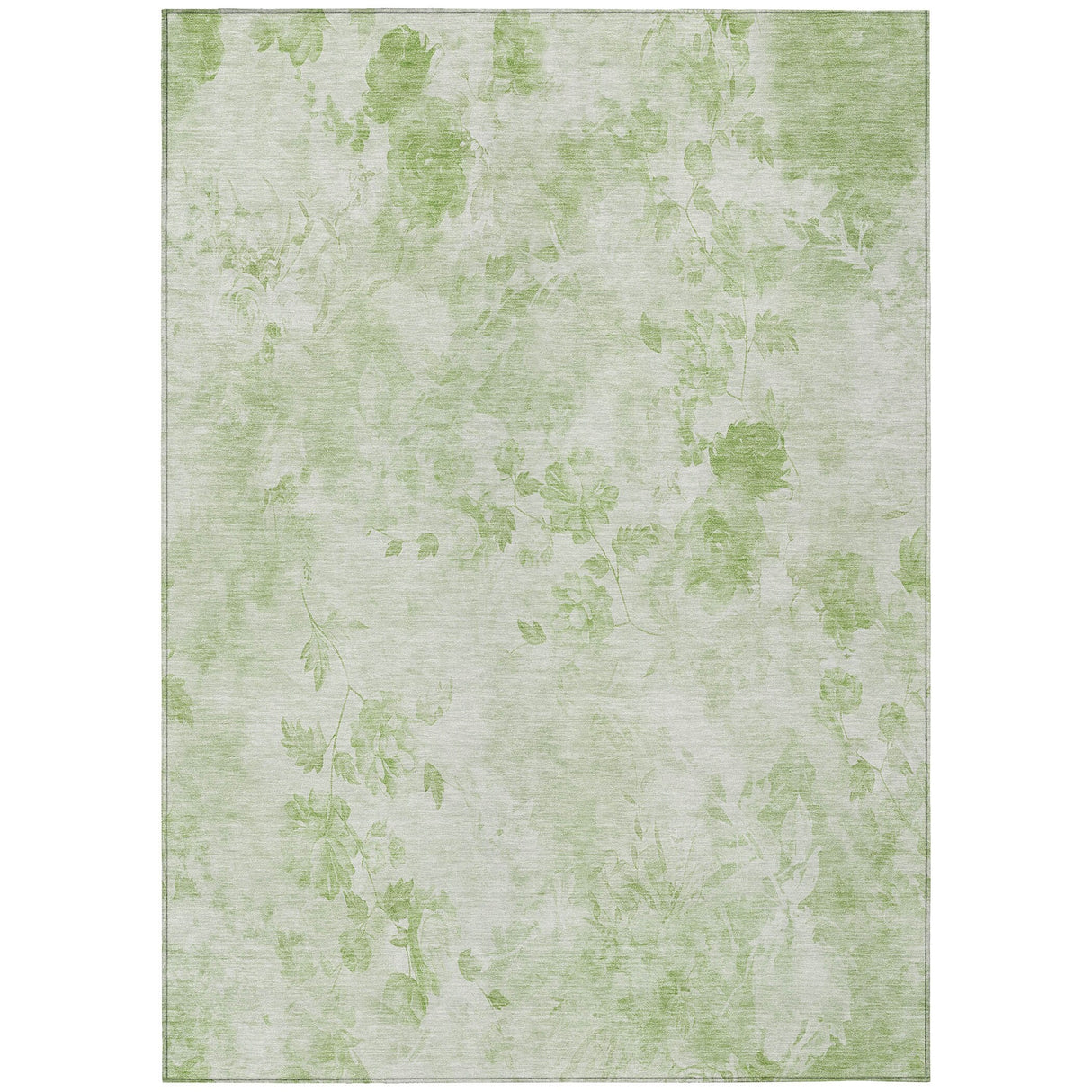 Machine Washable Indoor/ Outdoor Chantille Vanishing Floral Rug