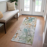 Machine Washable Indoor/ Outdoor Chantille Vanishing Floral Rug