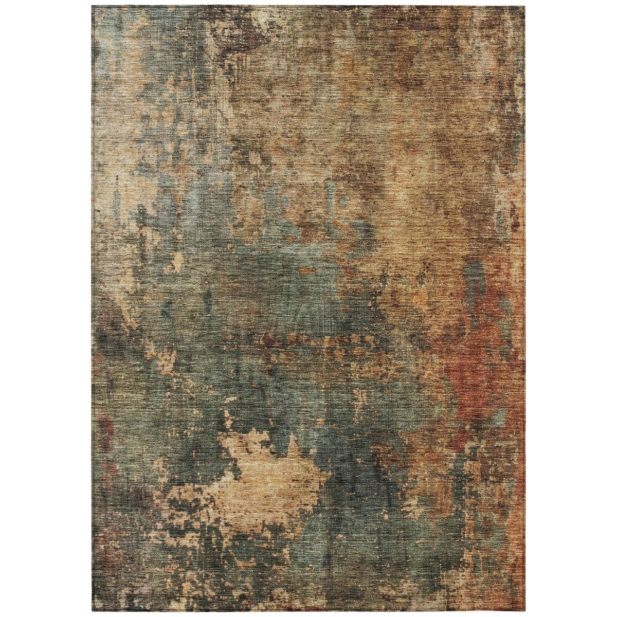 Machine Washable Indoor/ Outdoor Abstract Modern Chantille Rug