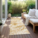 Machine Washable Indoor/ Outdoor Abstract Solid Chantille Rug