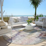 Machine Washable Indoor/ Outdoor Chantille Solid Abstract Rug