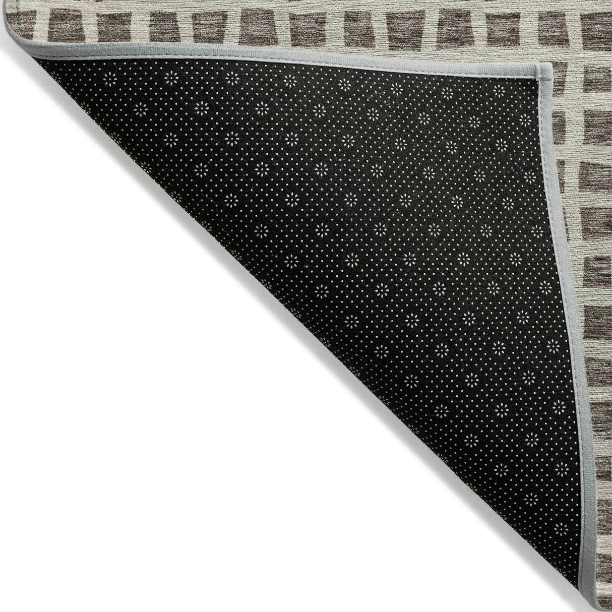 Machine Washable Indoor/ Outdoor Chantille Squares Rug