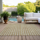 Machine Washable Indoor/ Outdoor Chantille Squares Rug