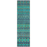Machine Washable Indoor/ Outdoor Chantille Stripe Boho Rug