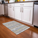 Machine Washable Indoor/ Outdoor Chantille Stripe Rug