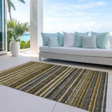 Machine Washable Indoor/ Outdoor Chantille Stripes Rug