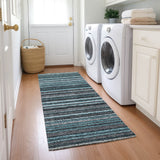 Machine Washable Indoor/ Outdoor Chantille Stripes Rug