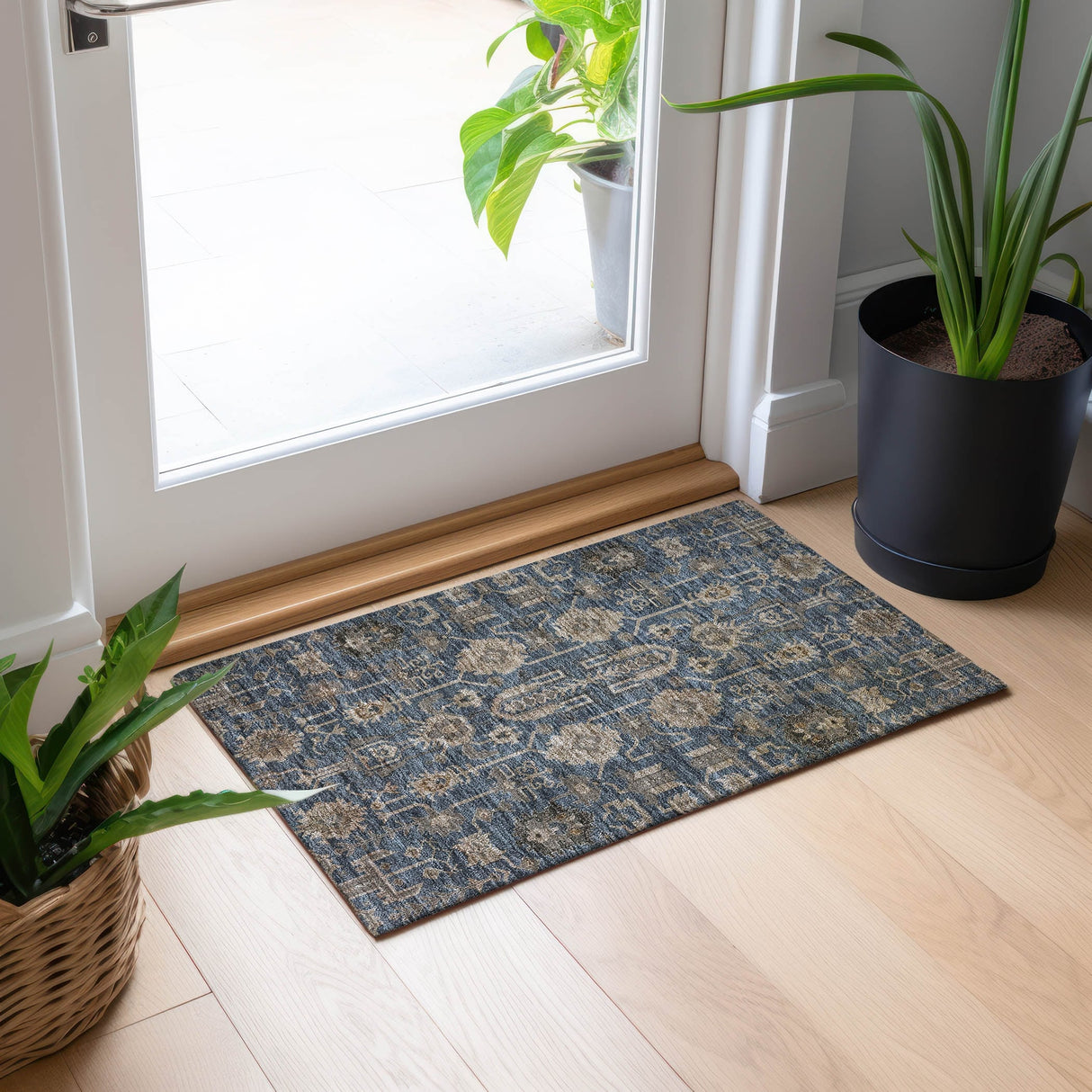 Machine Washable Indoor/ Outdoor Chantille Traditional Boho Rug