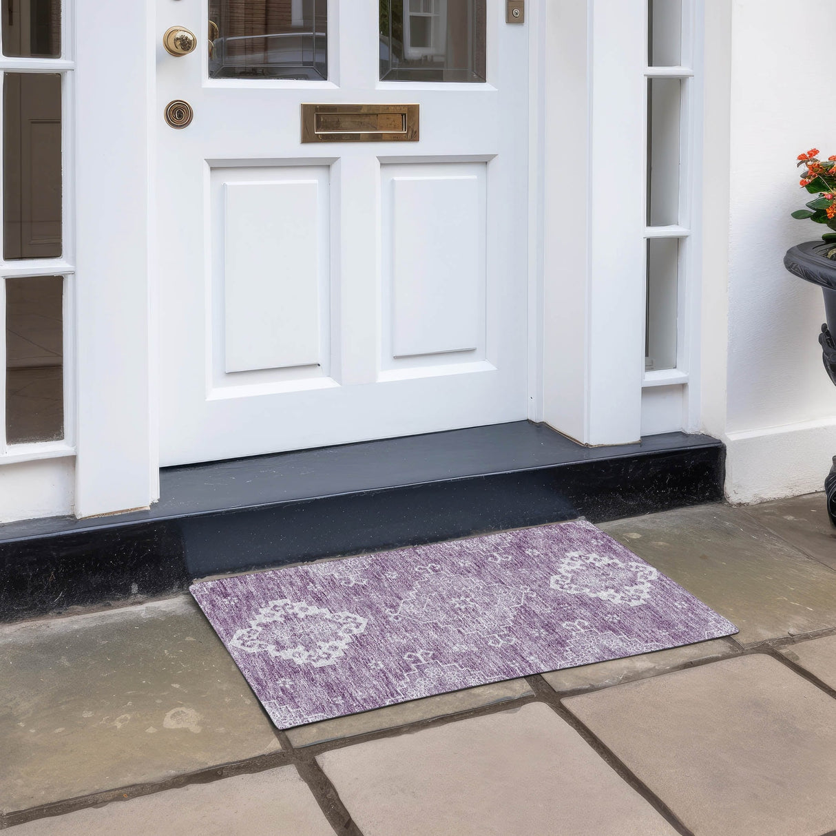 Machine Washable Indoor/ Outdoor Chantille Traditional Boho Rug
