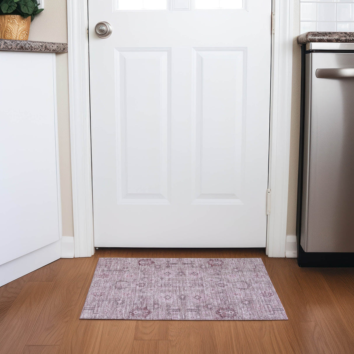 Machine Washable Indoor/ Outdoor Chantille Traditional Boho Rug