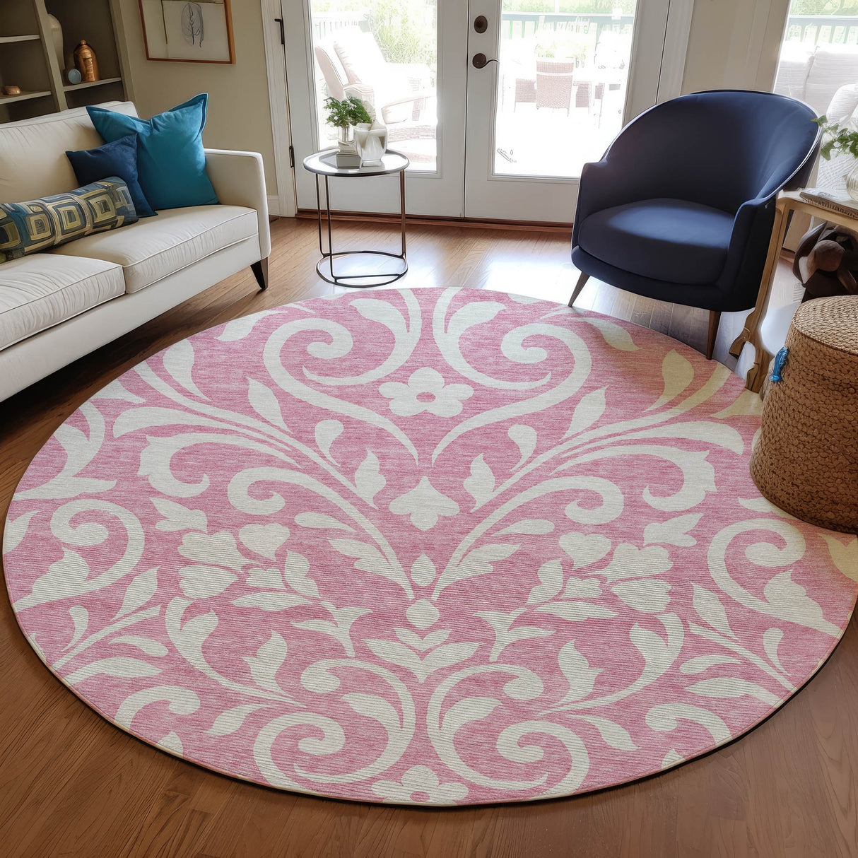 Machine Washable Indoor/ Outdoor Chantille Traditional Elegant Rug