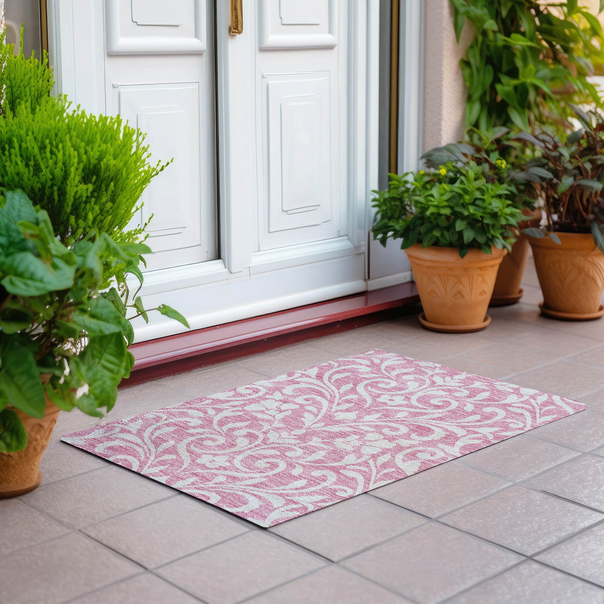 Machine Washable Indoor/ Outdoor Chantille Traditional Elegant Rug