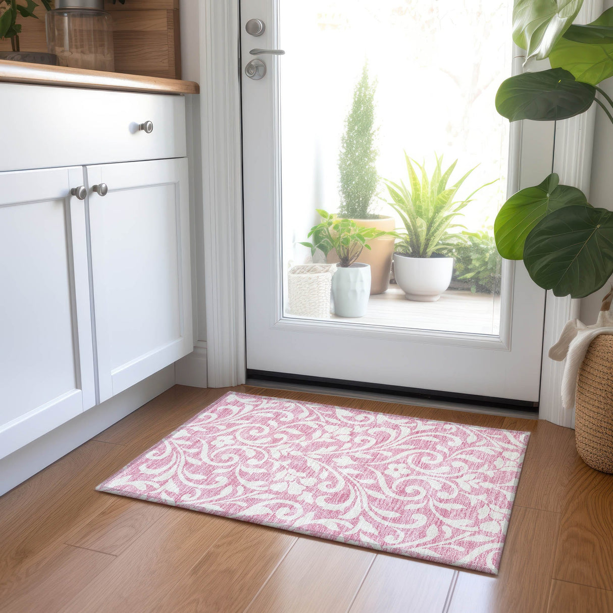 Machine Washable Indoor/ Outdoor Chantille Traditional Elegant Rug