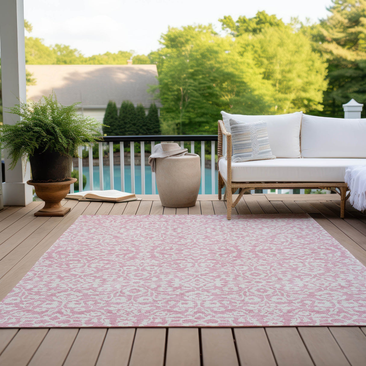 Machine Washable Indoor/ Outdoor Chantille Traditional Farmhouse Rug