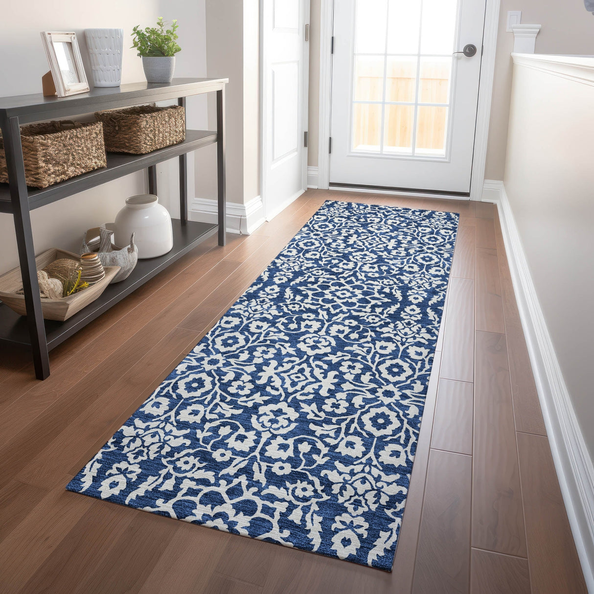 Machine Washable Indoor/ Outdoor Chantille Traditional Farmhouse Rug