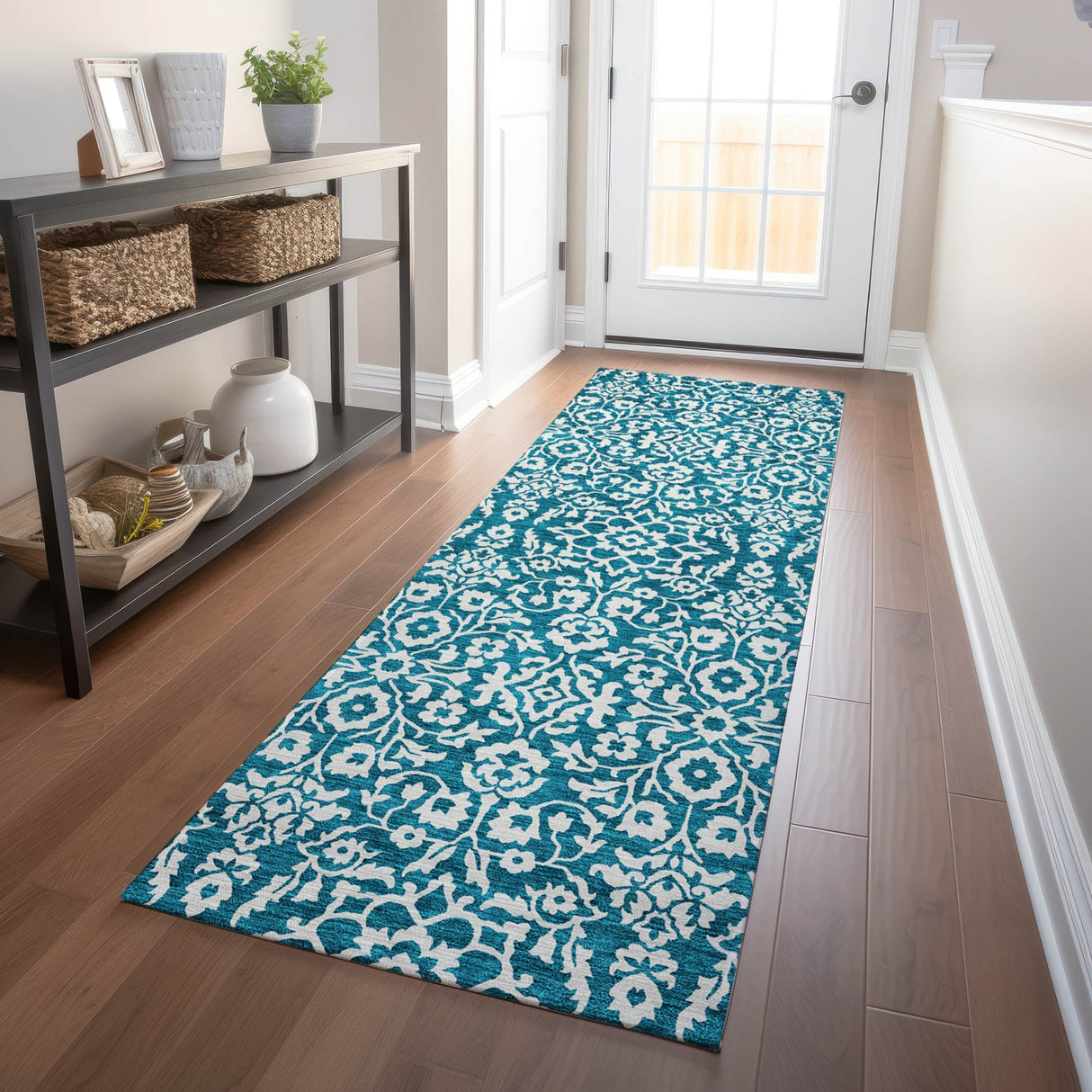 Machine Washable Indoor/ Outdoor Chantille Traditional Farmhouse Rug