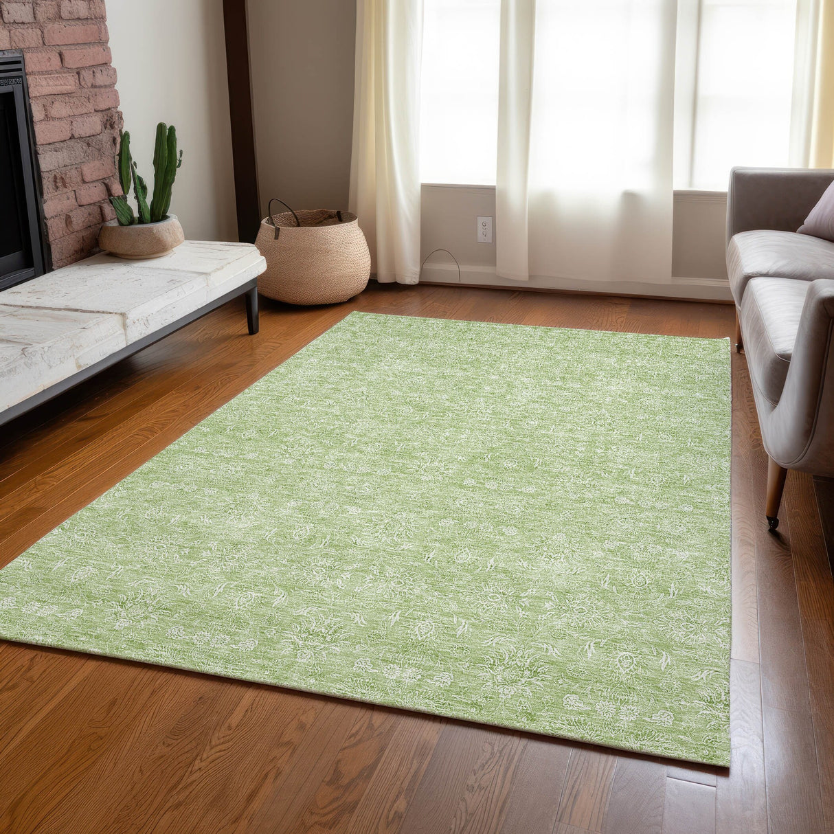 Machine Washable Indoor/ Outdoor Chantille Traditional Floral Rug
