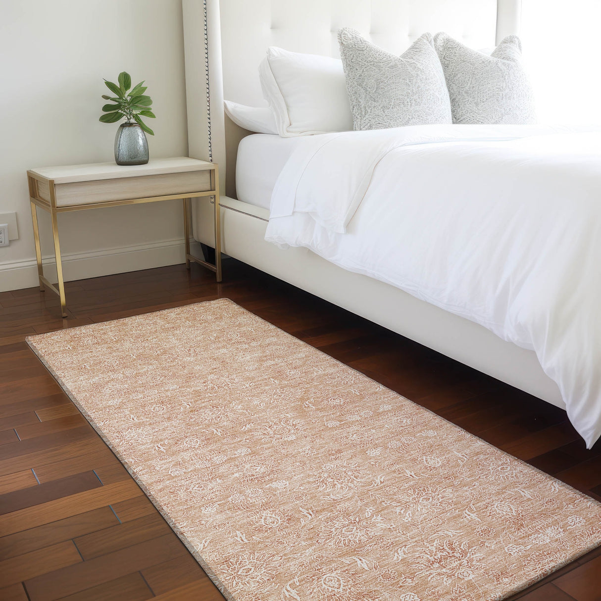 Machine Washable Indoor/ Outdoor Chantille Traditional Floral Rug