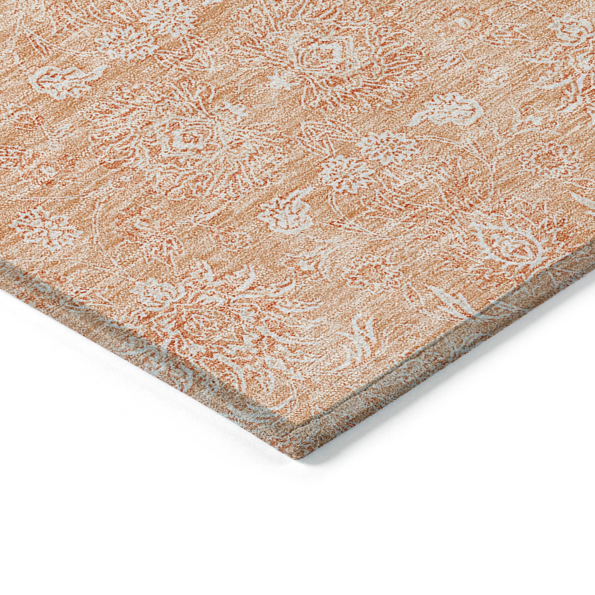 Machine Washable Indoor/ Outdoor Chantille Traditional Floral Rug
