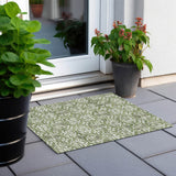 Machine Washable Indoor/ Outdoor Chantille Traditional Medallion Rug